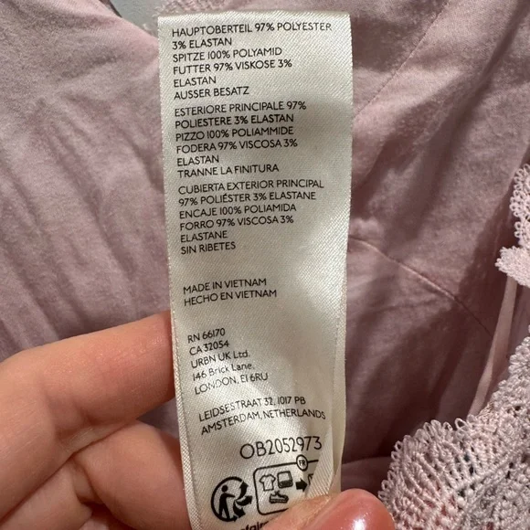 BHLDN pink floral Elora Sleeveless V-Neck Ruffle Lace Maxi Dress - Picture 8 of 10